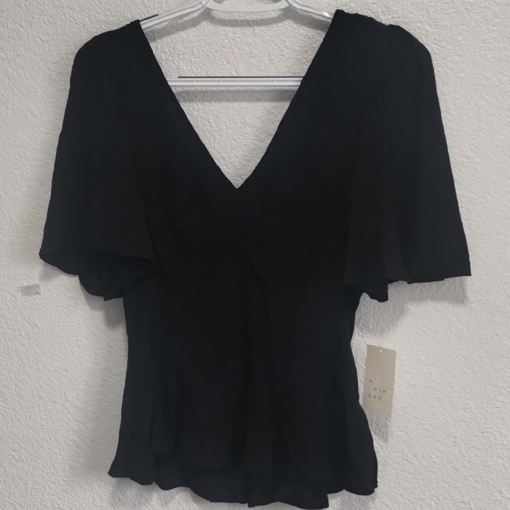 Target Black V-Neck Blouse
